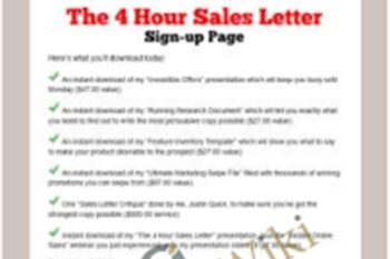 4 Hour Sales Letter - Justin Quick