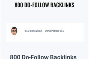 800 Do-Follow Backlinks - Chris Palmer
