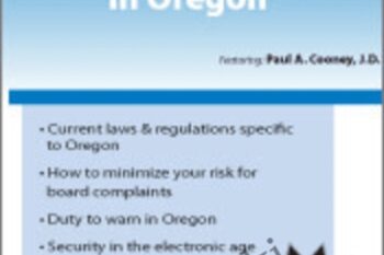 Legal and Ethical Issues in Behavioral Health in Oregon - David J. Madigan and Paul A. Cooney