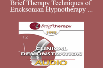 [Audio] BT93 Clinical Demonstration 10 - Brief Therapy Techniques of Ericksonian Hypnotherapy - Jeffrey Zeig