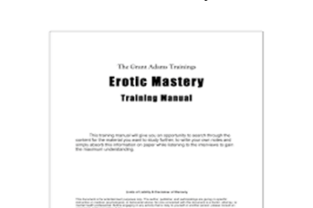 Grant Adams - Erotic Mastery