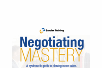 Sandler - Negotiating Mastery