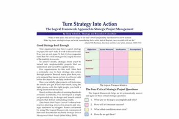 Terry Schmidt - Logical Framework Planning Worksheets