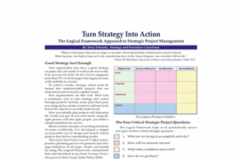 Terry Schmidt - “Turn Strategy Into Action” Article