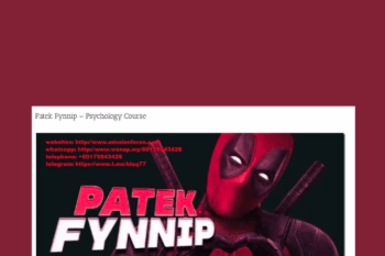 Psychology Course  -  Patek Fynnip