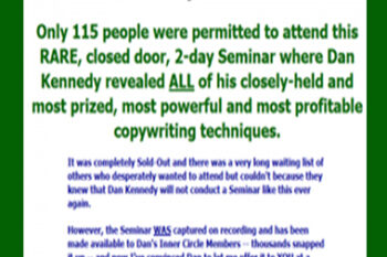 Dan Kennedy – Copywriting Seminar In-A-Box